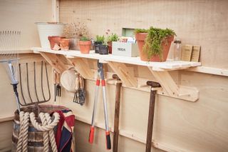 shed storage ideas: shelving