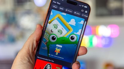 Disney+ on a Cosmic Orange iPhone 17 Pro Max