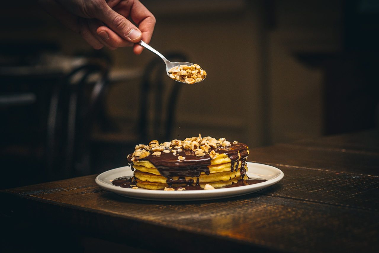 Decadent and delicious - these pancakes are sure to delight. Credit: @lateef.photography-38