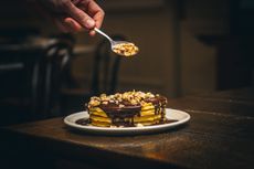 Decadent and delicious - these pancakes are sure to delight. Credit: @lateef.photography-38