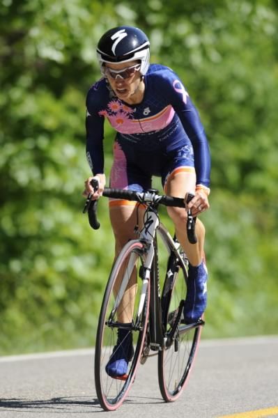 Alison Powers (Team Vera Bradley Foundation) rode to a close second place.