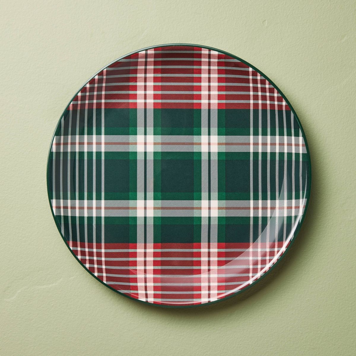 10.5u0026#34; Melamine Dinner Plate Signature Plaid - Hearth U0026#38; Handu0026#8482; With Magnolia