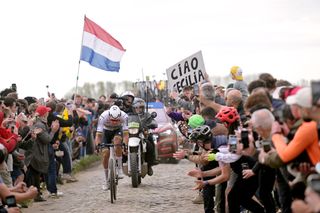 Mathieu van der Poel at Paris-Roubaix