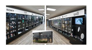 Interior and exterior views of the new Clifton Cameras showroom in Cheltenham, Gloucestershire, UK, which opened in July 2024