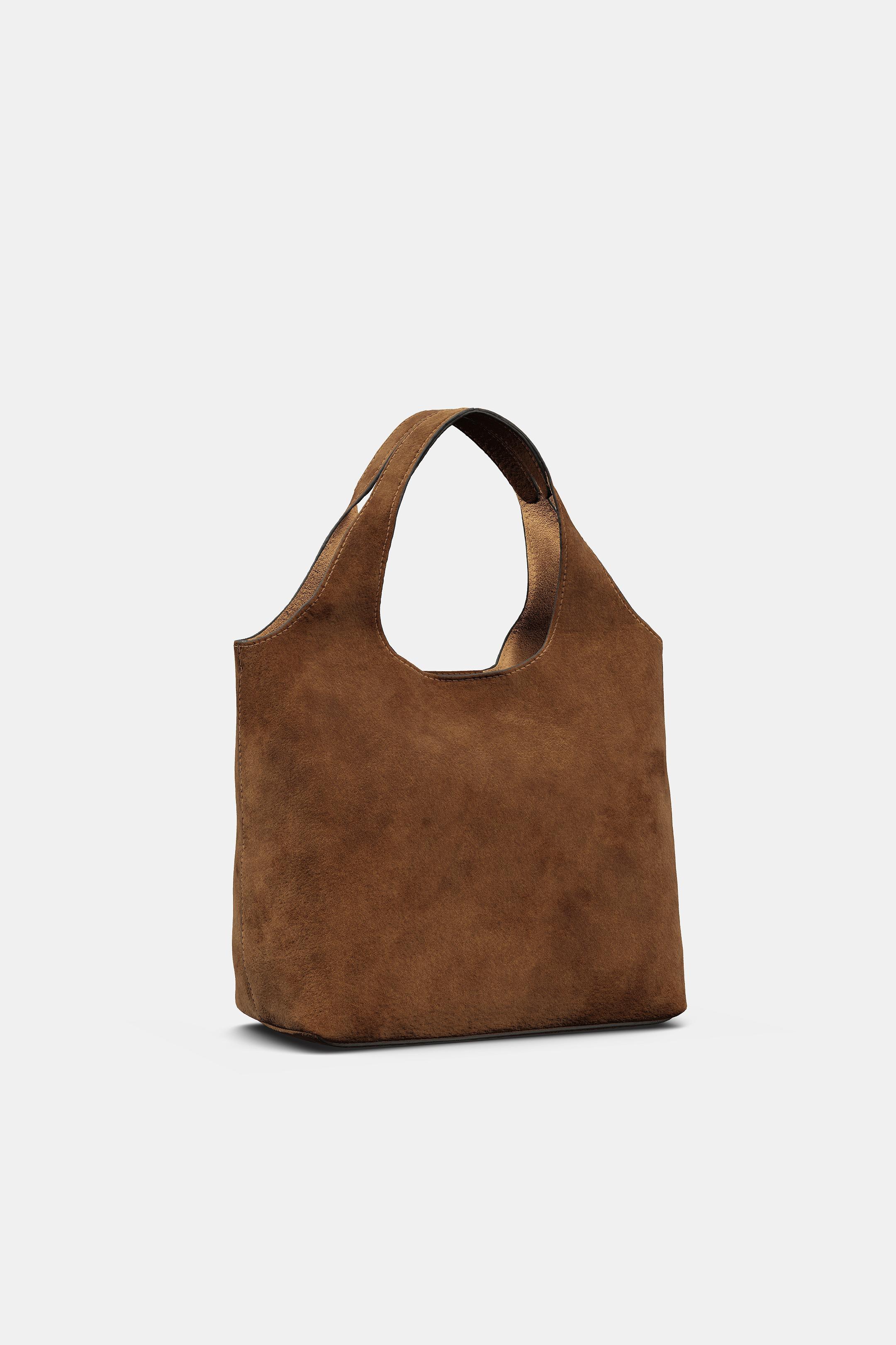 Split Leather Mini Shopper Bag