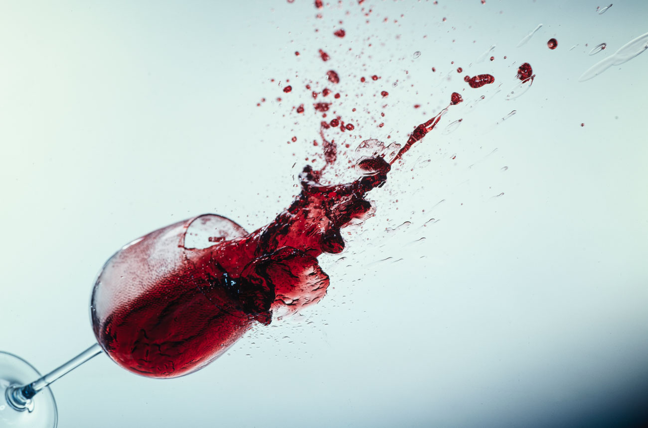 spilt wine