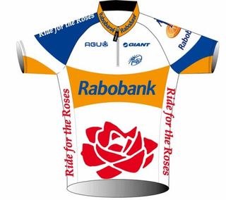 The rose-bedecked Rabobank jersey for the Amstel Gold Race