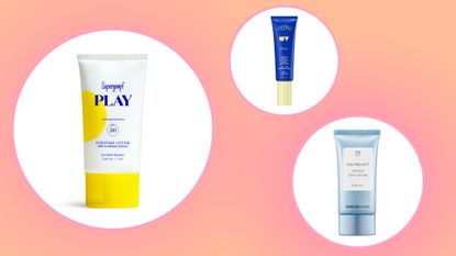 A selection of the best sunscreens for combination skin included in this guide from Supergoop, Ultra Violette, and Thank You Farmer