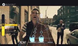 Guitar Hero Live offers the ability to play with a song's accompanying music video.