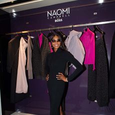 naomi campbell at the BOSS store