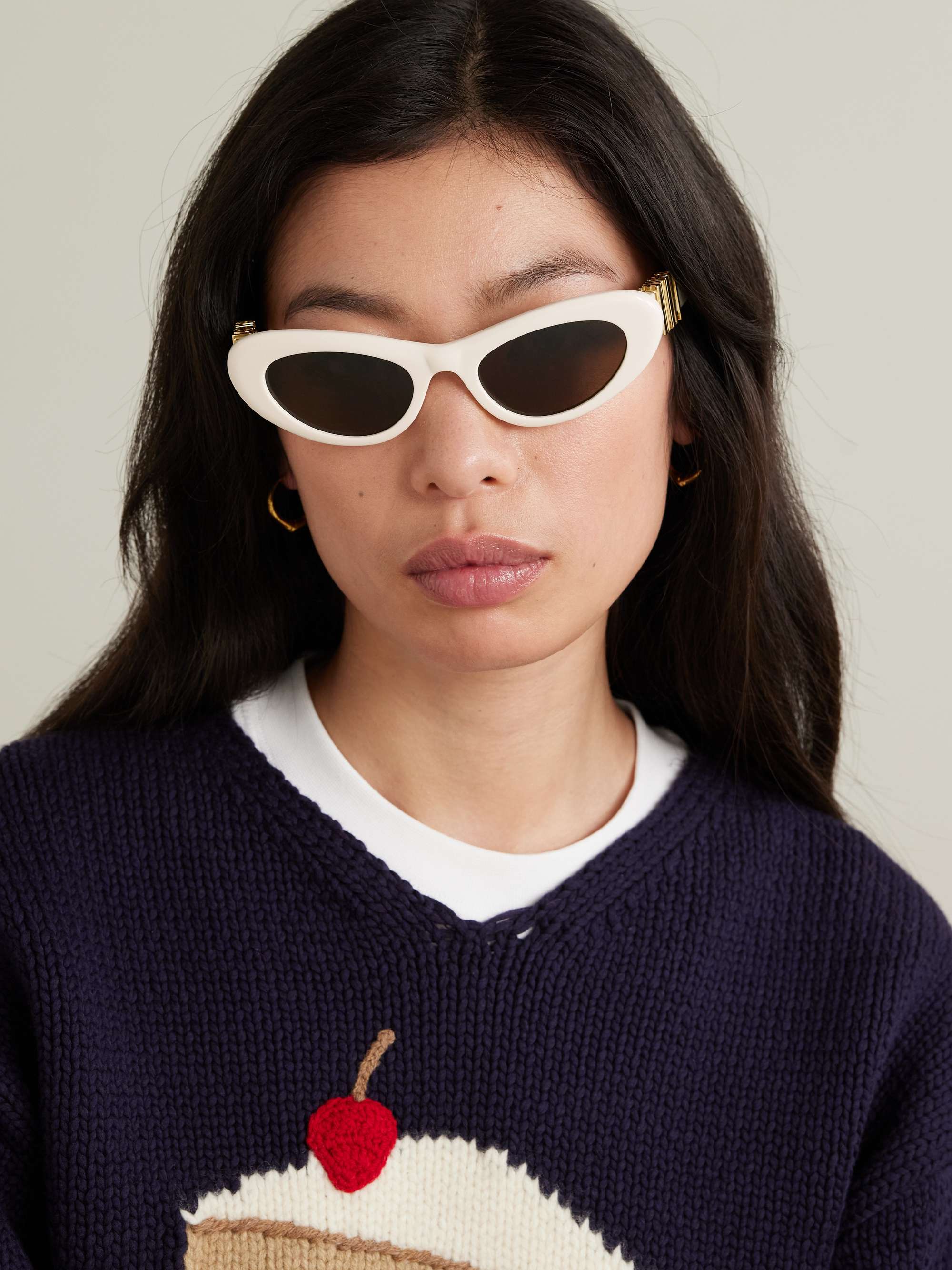 Cocktail Cat-Eye Acetate Sunglasses