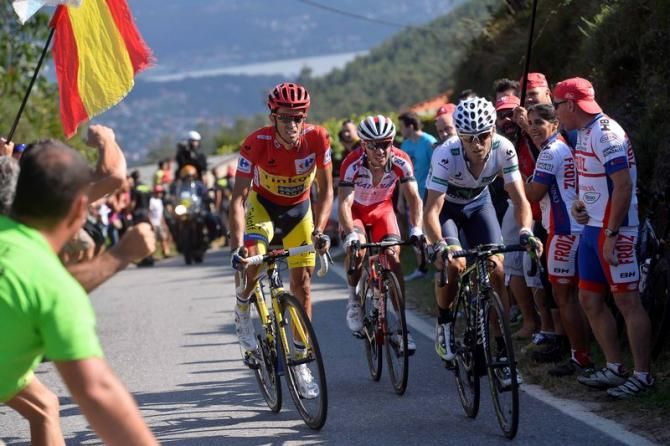 The three 'amigos': Alberto Contador (Tinkoff-Saxo), Alejandro Valverde (Movistar) and Joaquim Rodr&iacute;guez (Katusha)