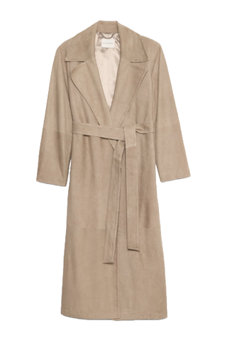 Suede Trench Coat 