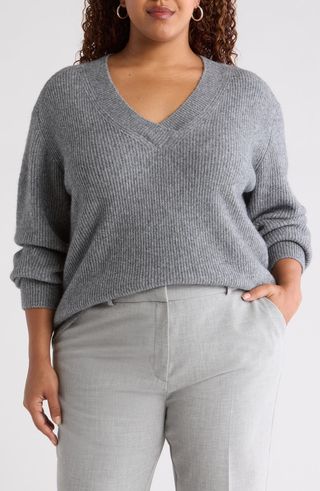 Rib V-Neck Sweater