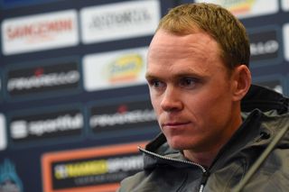 Chris Froome at the Tirreno-Adriatico press conference