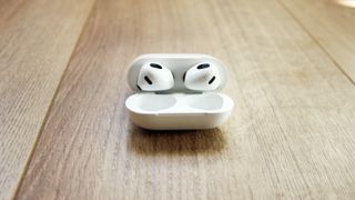 the airpods 3 in their charging case