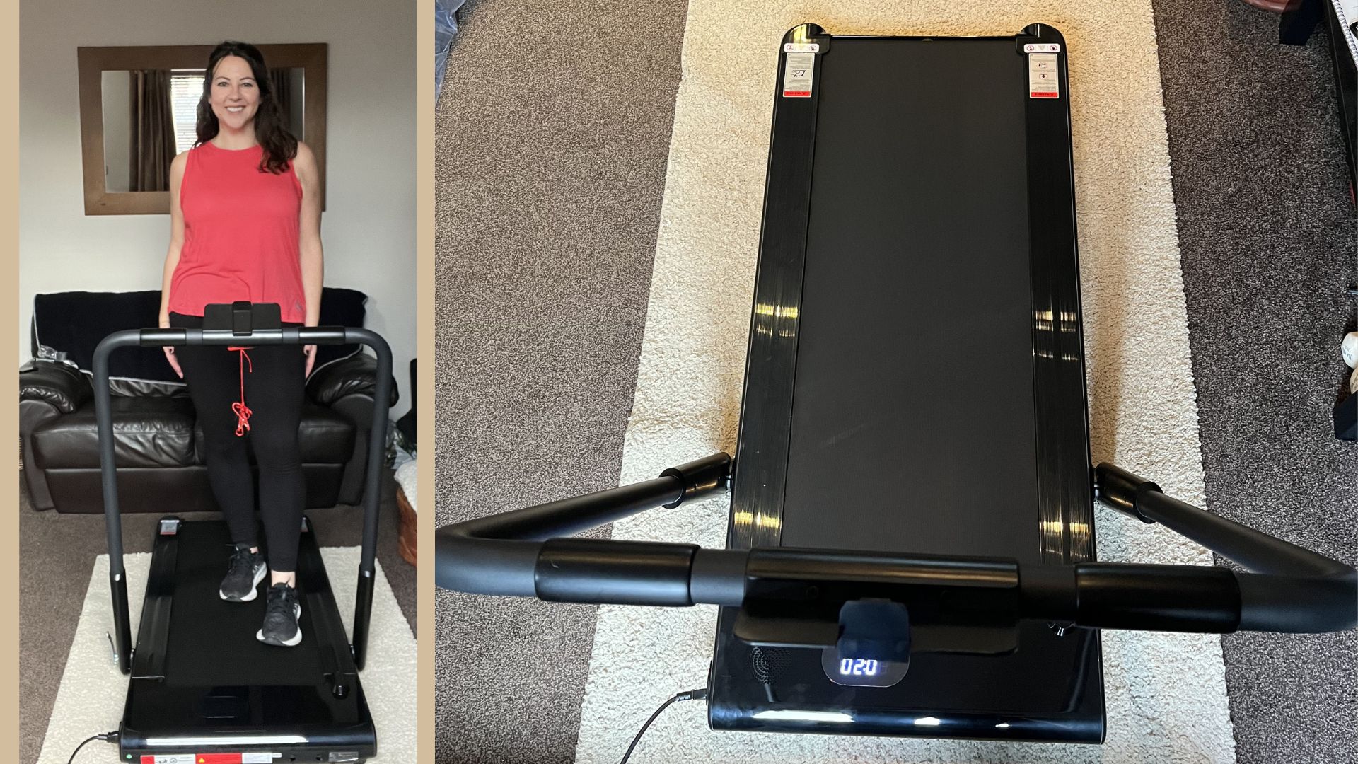 Susan Griffin testing the New Image walking pad