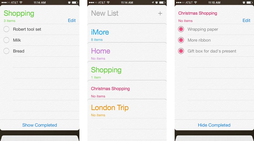 best way to make shopping list on iphone