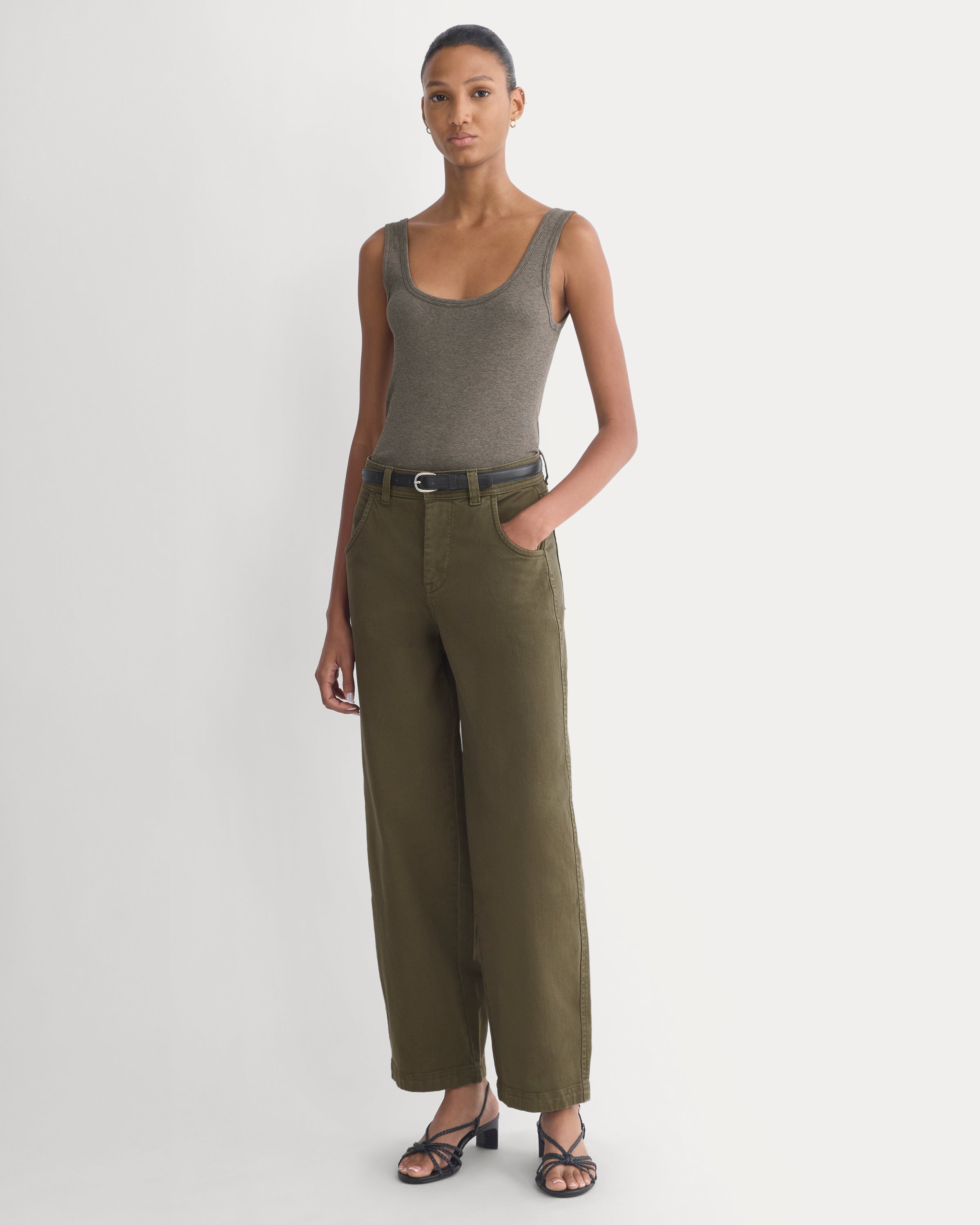 Utility Twill Barrel Pant | Olive Night | Regular - 00r