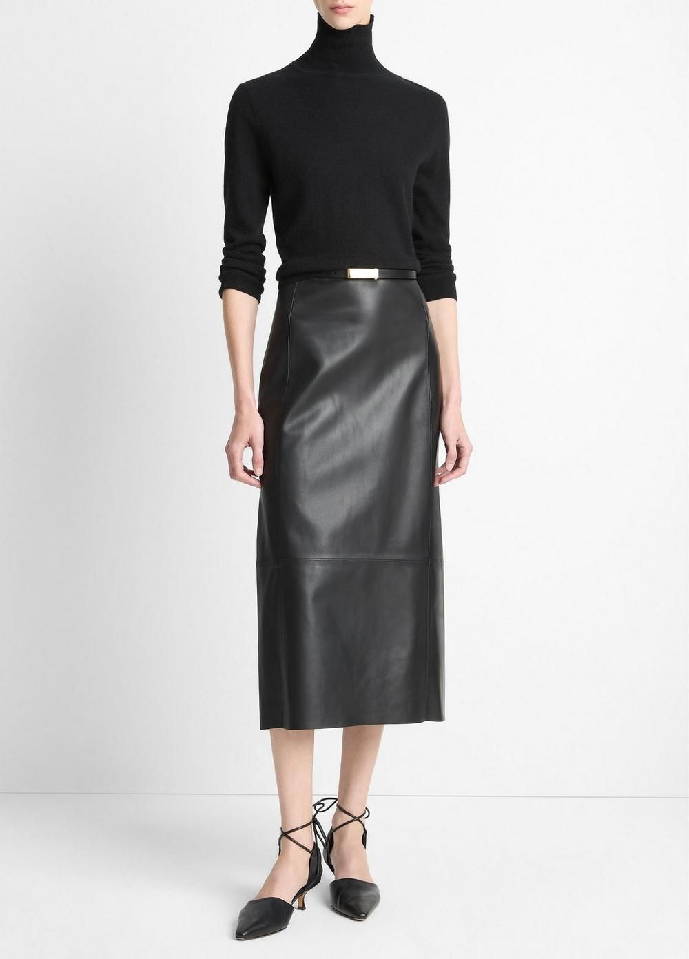 Leather Straight Skirt