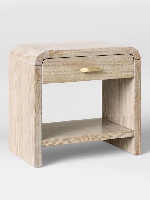 Zebrina Wood Nightstand with Drawer