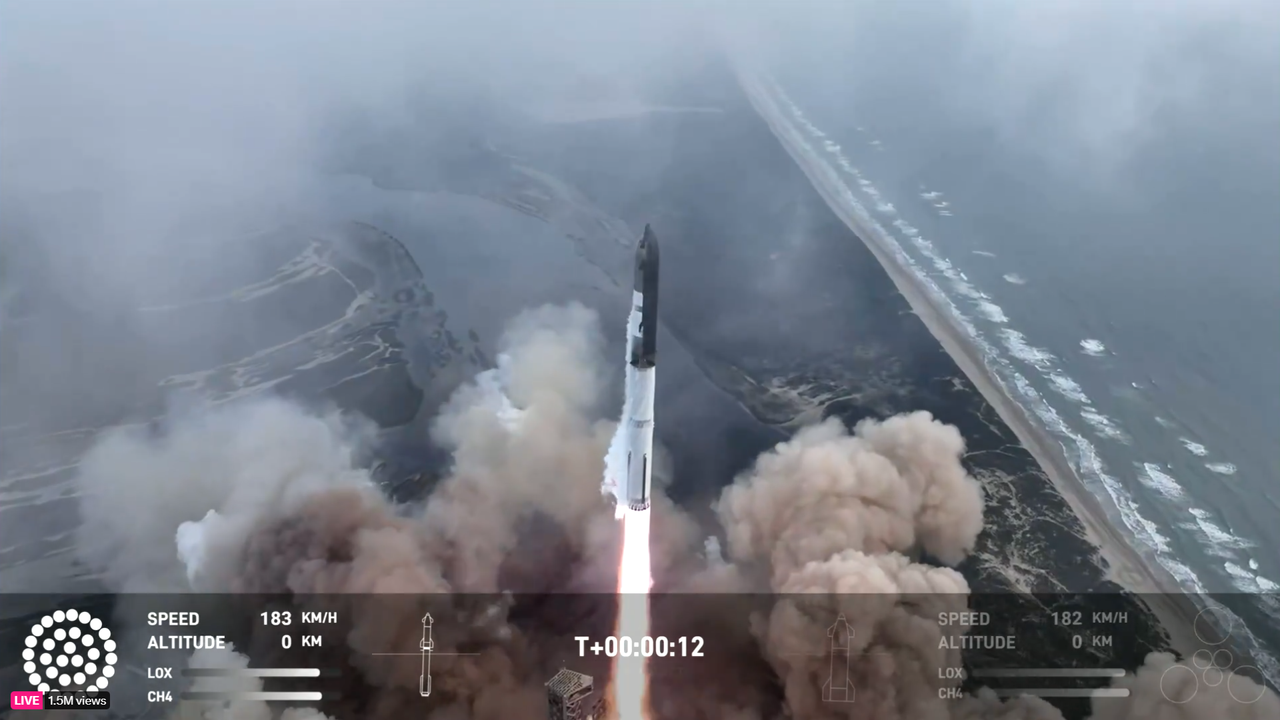 SpaceX Starship Flight 3 launch on March 14, 2024