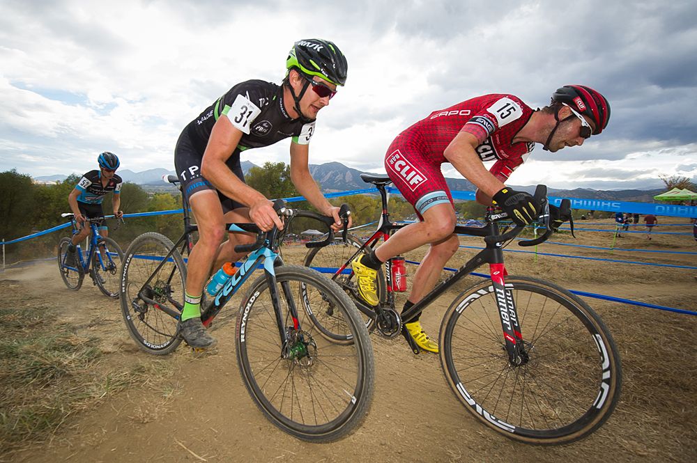 Mitch Hoke (Pro's Closet) grids up the steep climb.