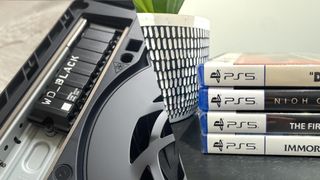 PS5 hard drive and PS5 game cases
