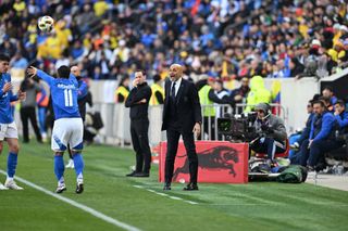 Italy Euro 2024 squad Head of Italy Luciano Spalletti reacts during the International Friendly match between Ecuador and Italy at Red Bull Arena on March 24, 2024 in Harrison, New Jersey. (Photo by Claudio Villa/Getty Images)