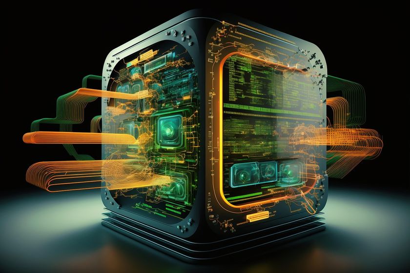 A futuristic looking cube.