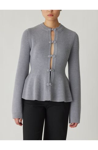 Novlety Wool Peplum Cardi