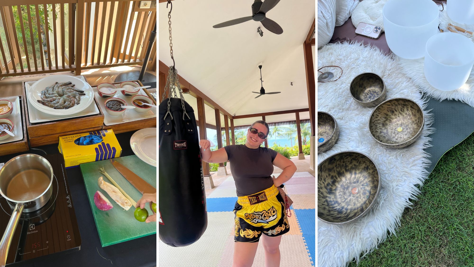 composite of the activities at the ritz carlton in koh samui