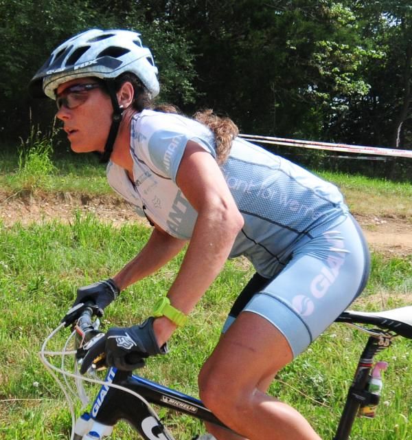 Kerry Werner (BMC Project) at the front of the race after on lap three