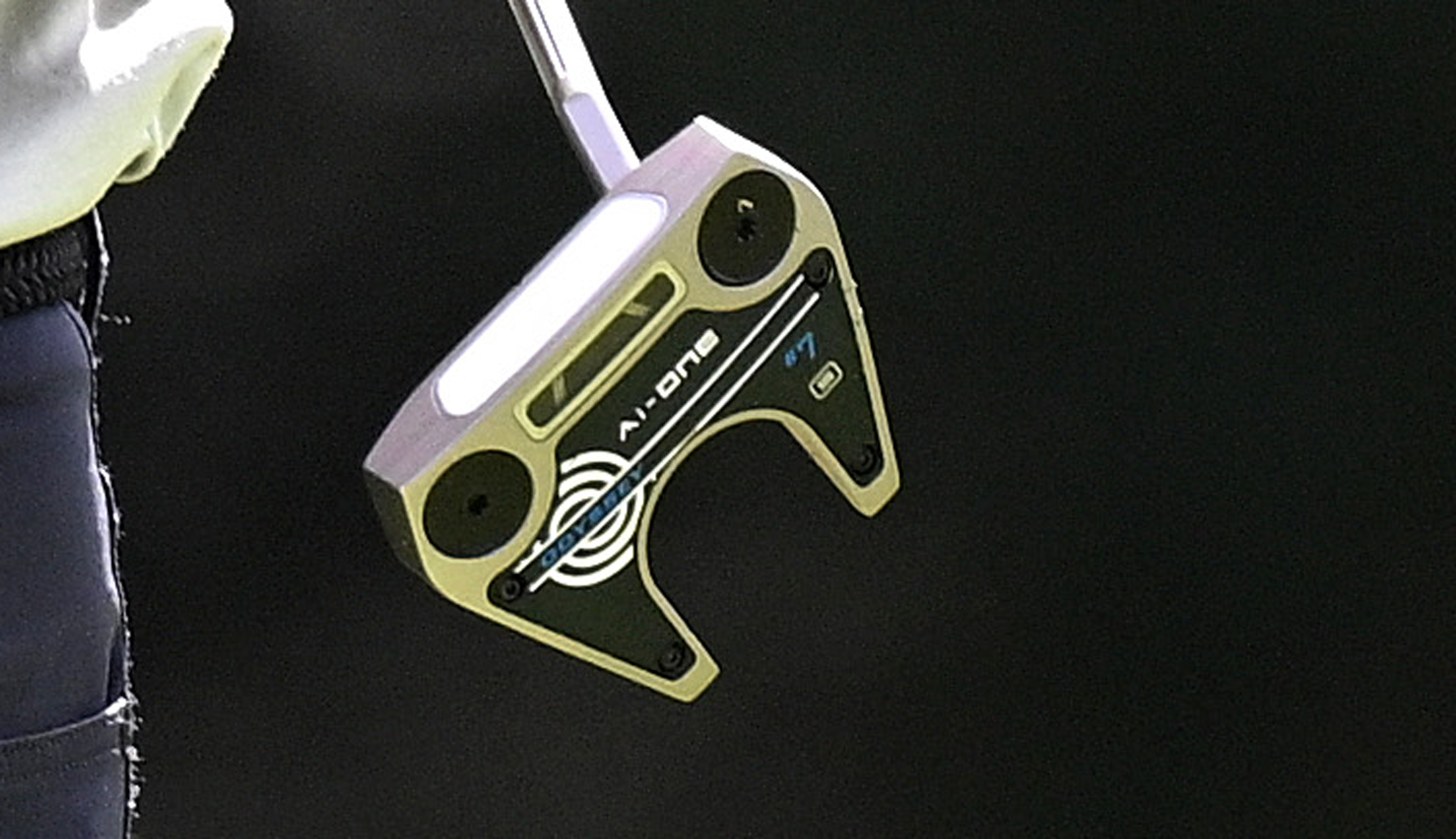 A close-up of Alex Fitzpatrick's putter