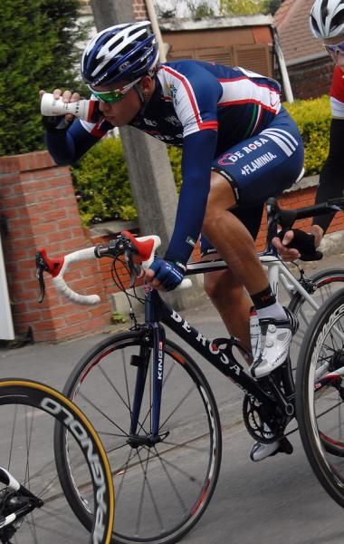 Giorgio Brambilla (De Rosa - Flaminia) takes a drink in the breakway