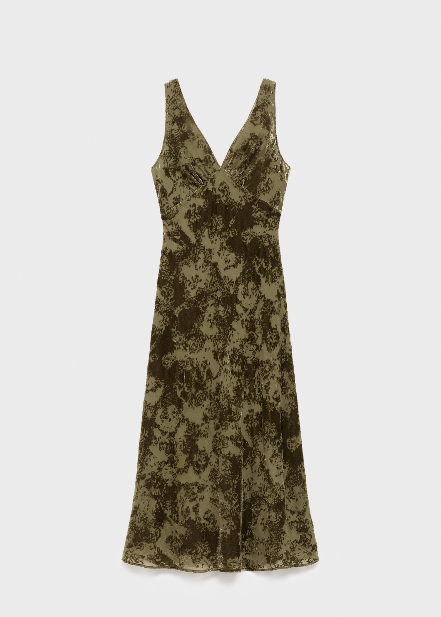 Jacquard V-Neck Dress - Women | Mango Usa