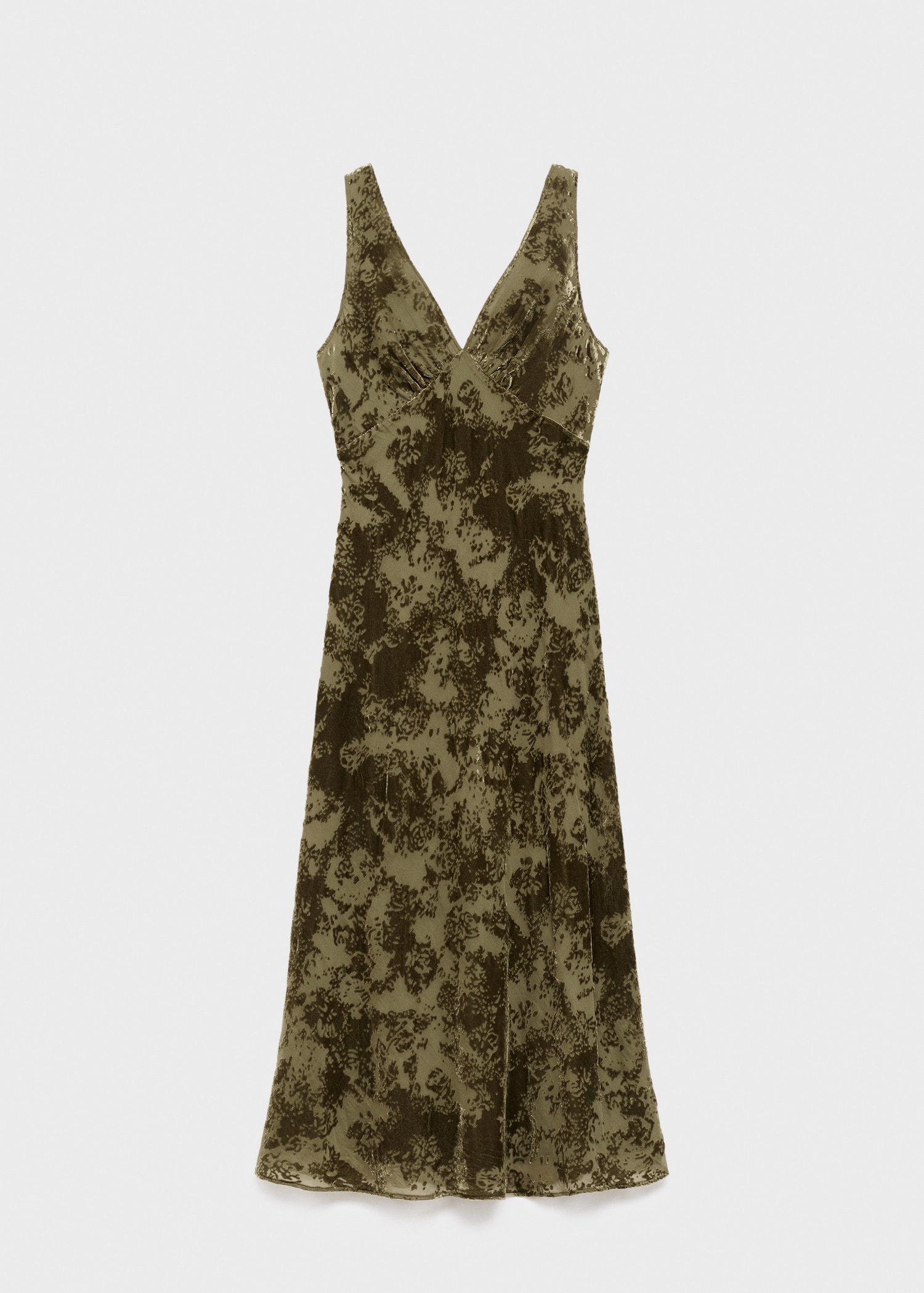 Jacquard V-Neck Dress - Women | Mango Usa