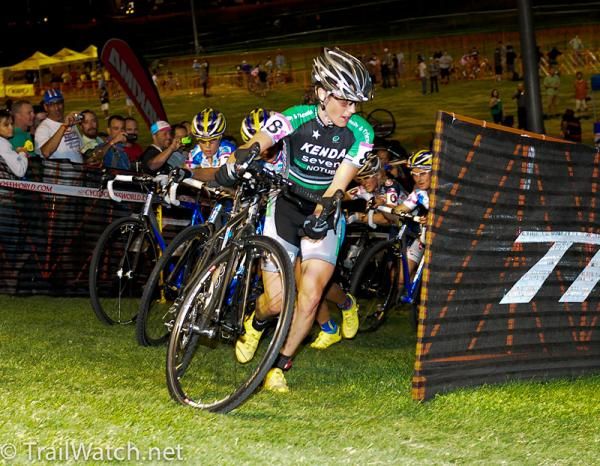 Mary McConneloug (Kenda - Seven - No Tubes) leading the race.