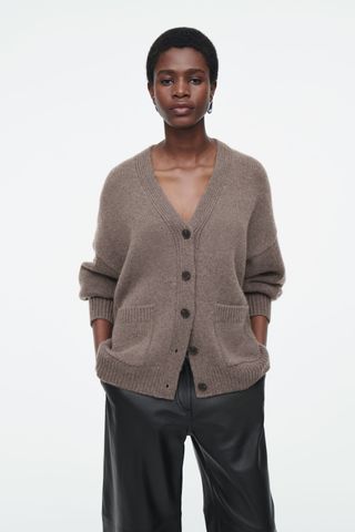 Chunky Cashmere-Blend Cardigan