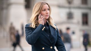 Sharon Carter makes an important call to her clients