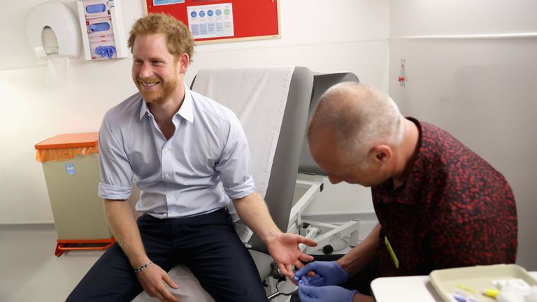 Prince Harry HIV test