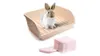 CALPALMY Large Rabbit Litter Box with Bonus Pads