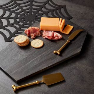 Black wooden cutting board