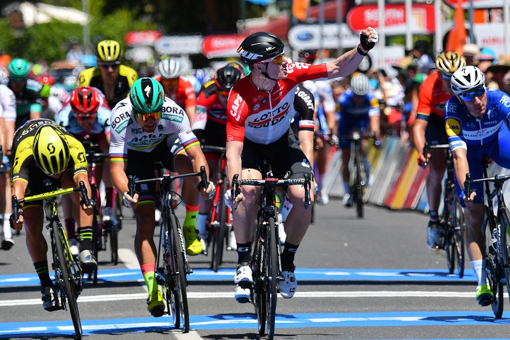 Andre Greipel wins stage 1 at the 2018 Tour Down Under