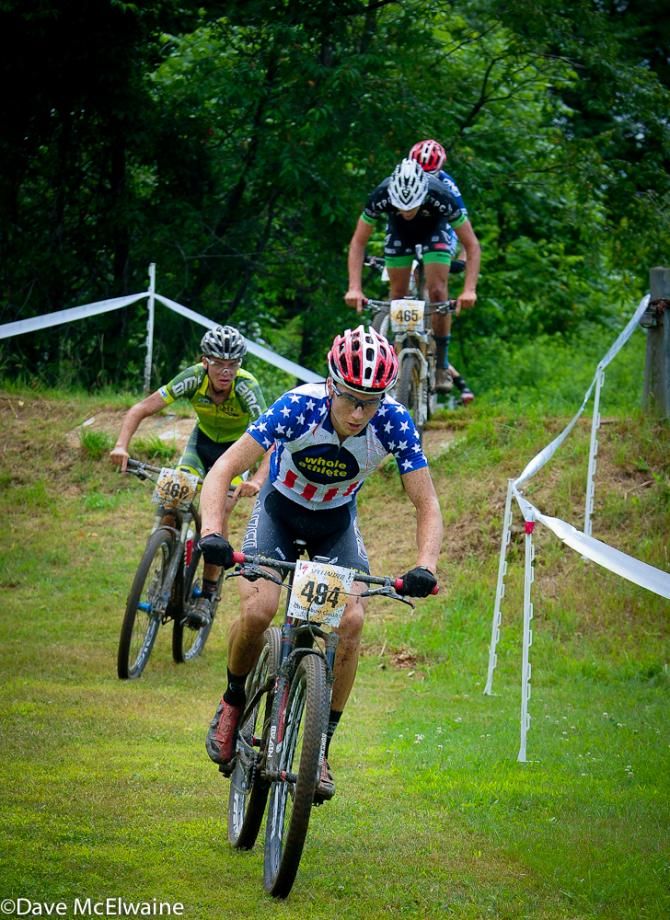 Neilson Powless (Whole Athlete) at the top of the course