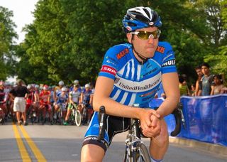 Jake Keough (UnitedHealthcare) called to the line at the 2011 Roswell Criterium.