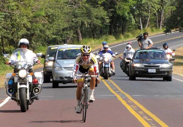 Esteban Castro on his way to sealing his team's first victory in the race, in their first participation