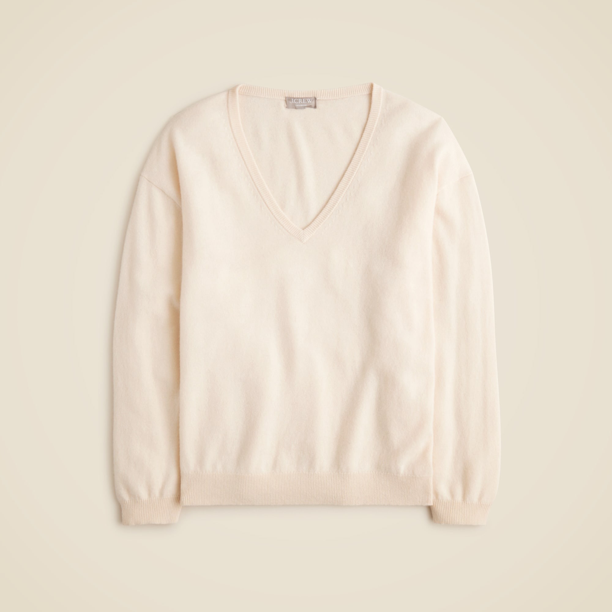 jcrew, Cashmere Relaxed V-Neck Sweater