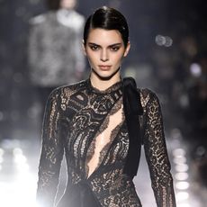 hollywood, california february 07 kendall jenner walks the runway at the tom ford aw20 show at milk studios on february 07, 2020 in hollywood, california photo by frazer harrisongetty images