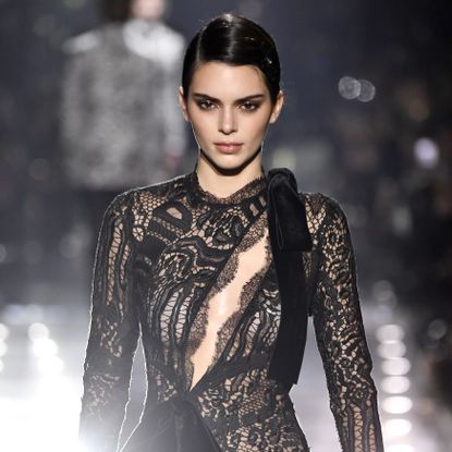 hollywood, california february 07 kendall jenner walks the runway at the tom ford aw20 show at milk studios on february 07, 2020 in hollywood, california photo by frazer harrisongetty images